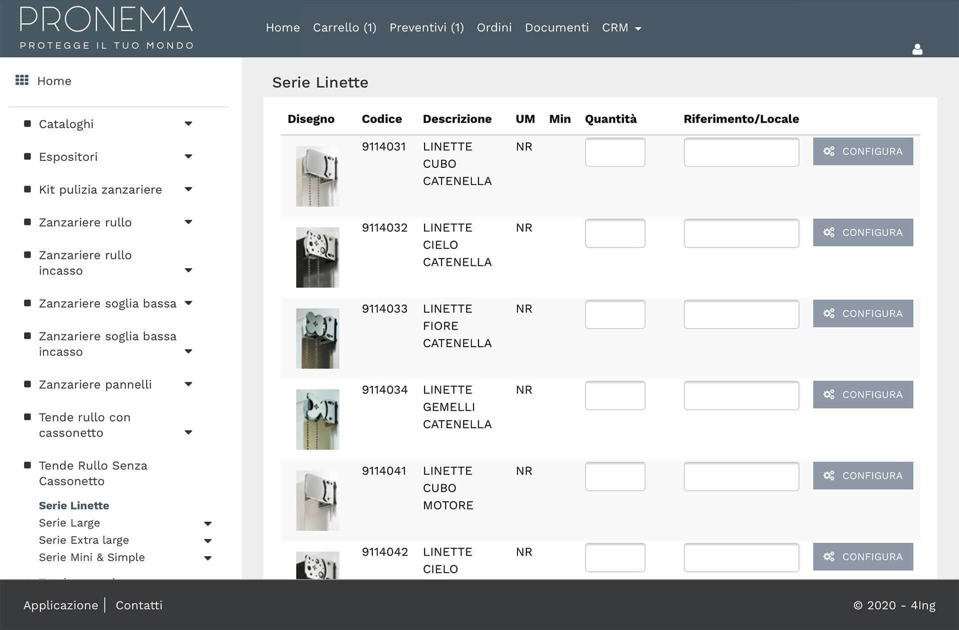 Configuratore Pronema P4B