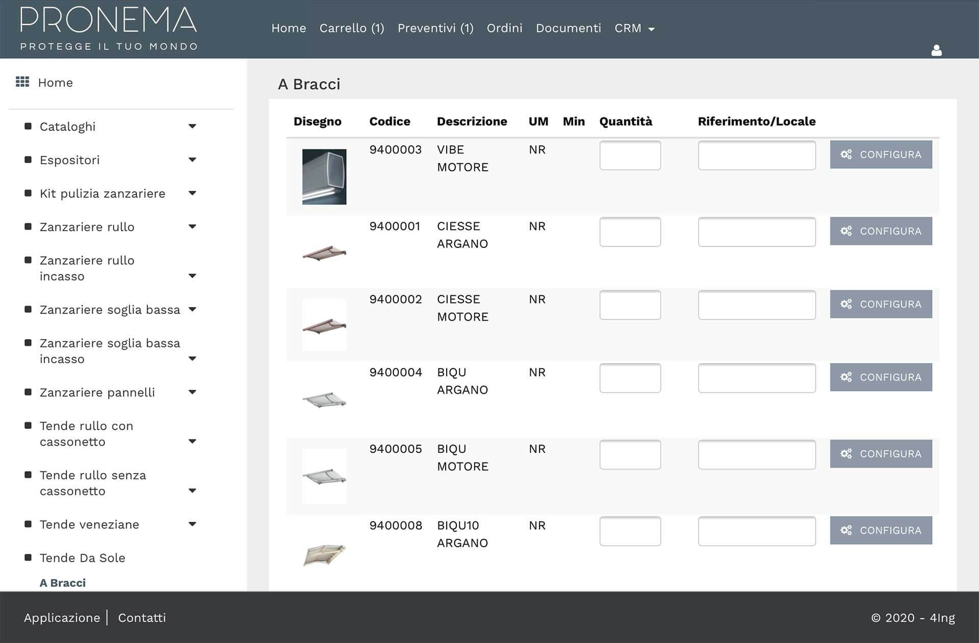 Configuratore Pronema P4B