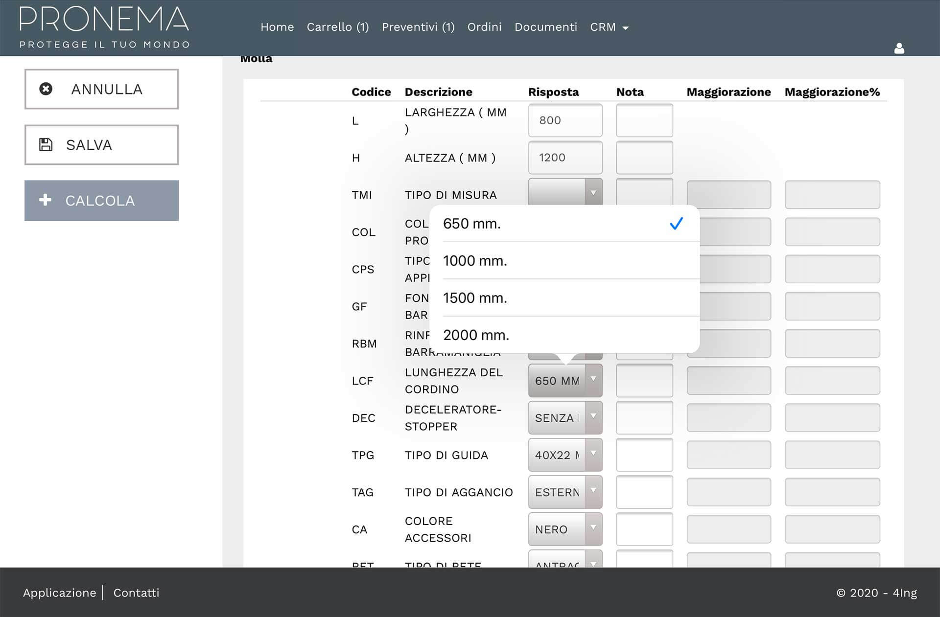 Configuratore Pronema P4B