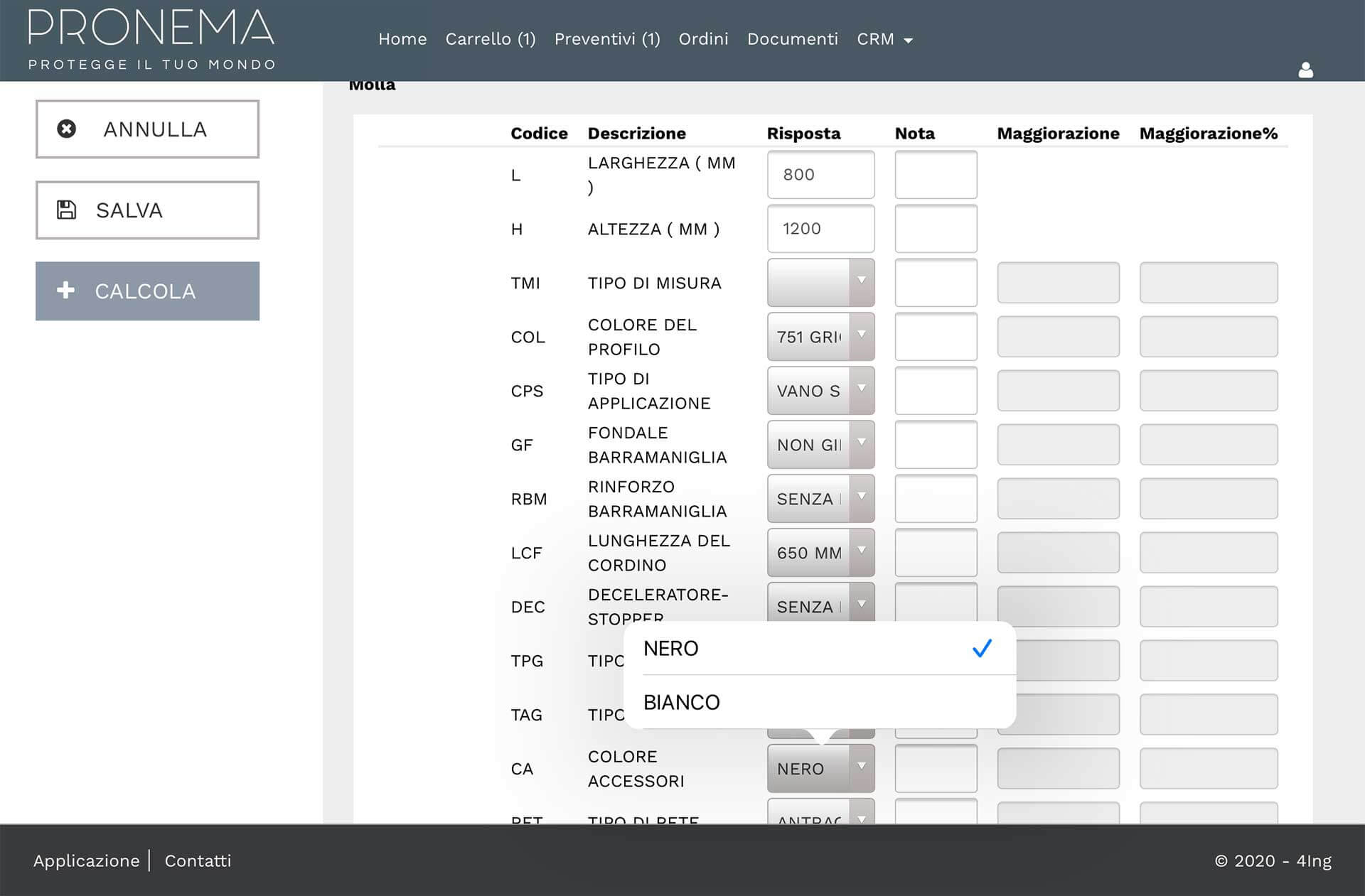 Configuratore Pronema P4B